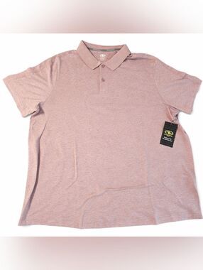 NWT Athletic Works Pink Polo Shirt 2XL Soft Stretch Casual Comfort Tee